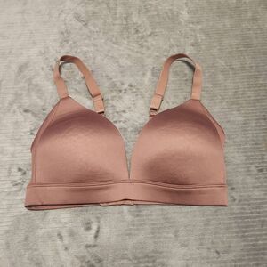 Auden Women's Lightly Lined Wirefree Dusty Rose Everyday bra 34D